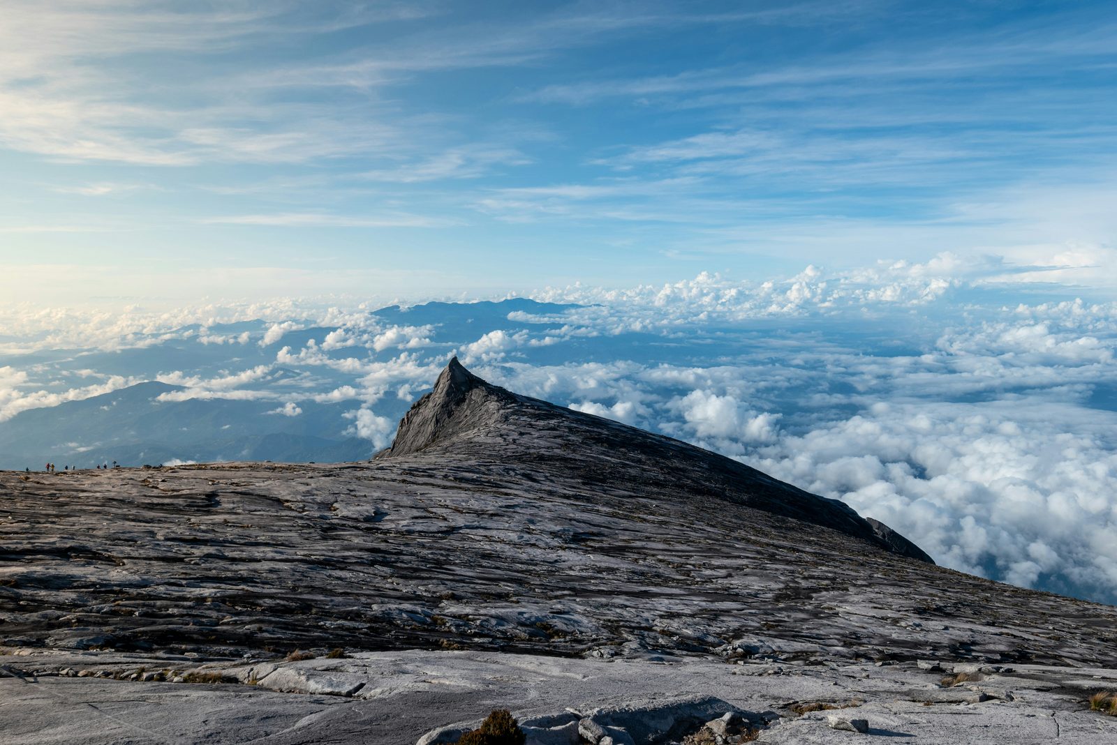 Mount Kinabalu summit above the clouds