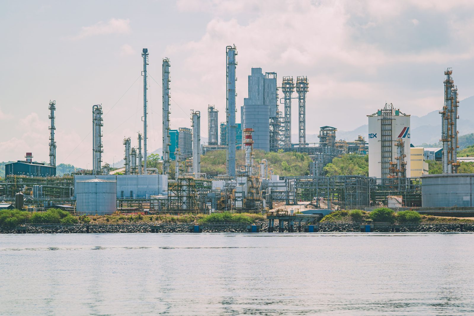 Energy infrastructure at a refinery