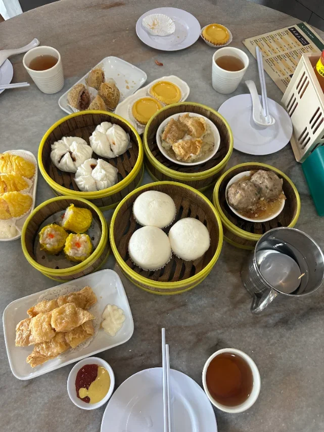 Old-school kopitiam interior, marble tables and kopi